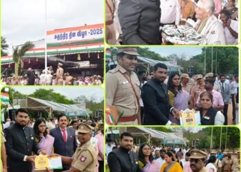 திண்டுக்கல்லில் சுதந்திர தின விழா, ரூ.2.20 கோடி மதிப்பிலான நலத்திட்ட உதவிகள் ஆட்சியர் வழங்கினார்